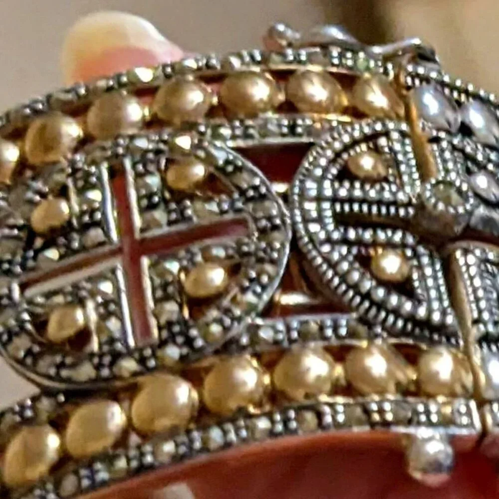 "HOST PICK," JUDITH JACK STERLING & MARCASITE BRACELET NWT - Picture 2 of 10